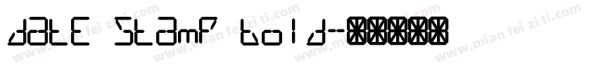 date stamp bold字体转换